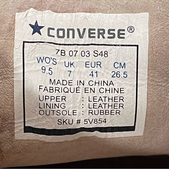 RARE FIND! CONVERSE Leather Low Top All-Stars - Picture 5 of 9